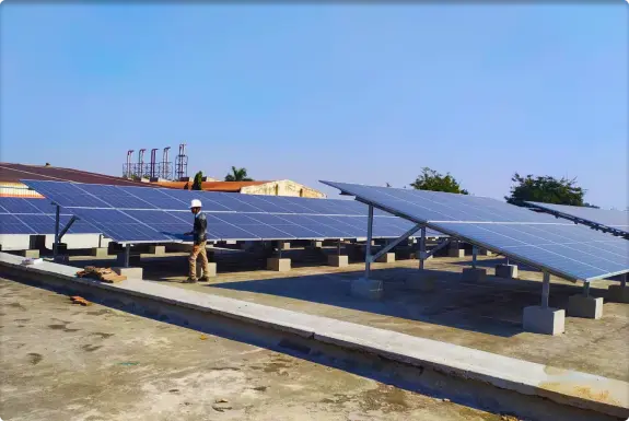 175 KW ongrid solar power system installed at Tecumseh Products India Pvt Ltd - BALLABGARH FARIDABAD- HARYANA ON RCC ROOFTOP
